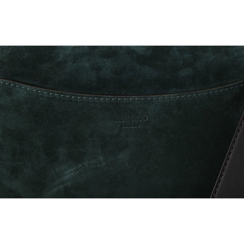 JIMMY CHOO Varenne Dark Green/Black Leather Shoulder Bag - Picture 4 of 8